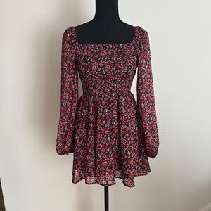 Smocked Long Sleeve Mini Dress from Francesca’s